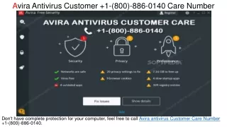 avira antivirus customer 1 800 886 0140 care
