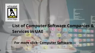 List of Computer Software Companies & Services in UAE