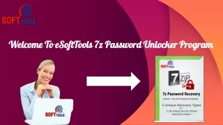 eSoftTools 7z password unlocker tool
