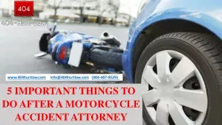 5 important points after a Motorcycle Accident