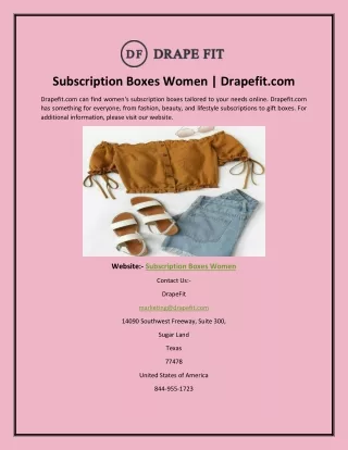subscription boxes women drapefit com