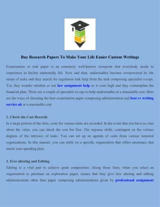 buy research papers to make your life easier