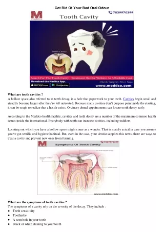 get rid of your bad oral odour