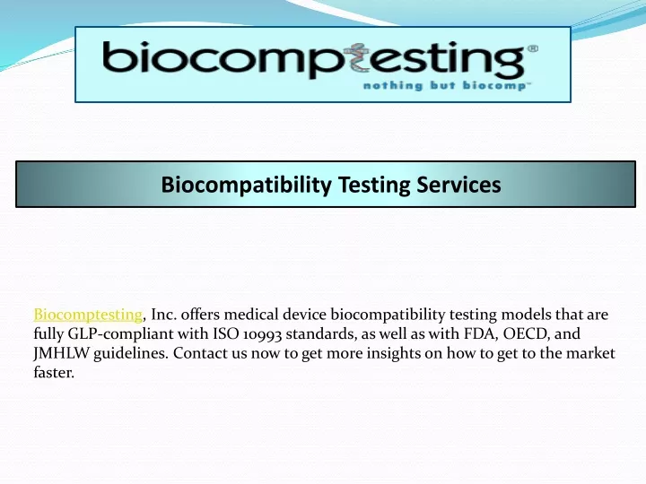 biocomptesting inc offers medical device