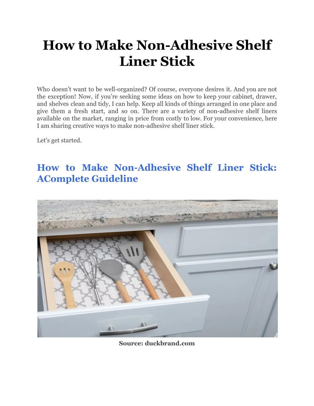 PPT - How to Make Non-Adhesive Shelf Liner Stick PowerPoint ...