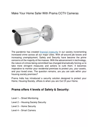 Make Your Home Safer With Prama CCTV Cameras(BLOG)