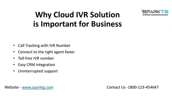Why You Cloud IVR Solution