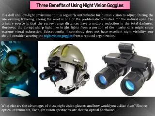 Three Benefits of Using Night Vision Goggles - NightVision4Less.com