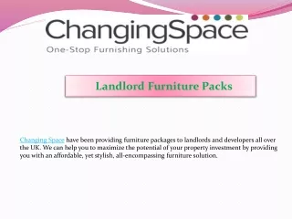 Landlord Furniture Packs