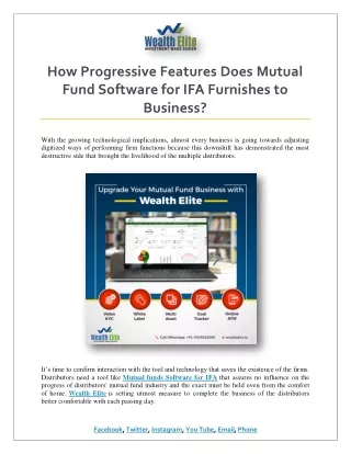 how progressive features does mutual fund