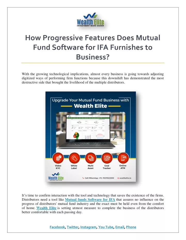 how progressive features does mutual fund