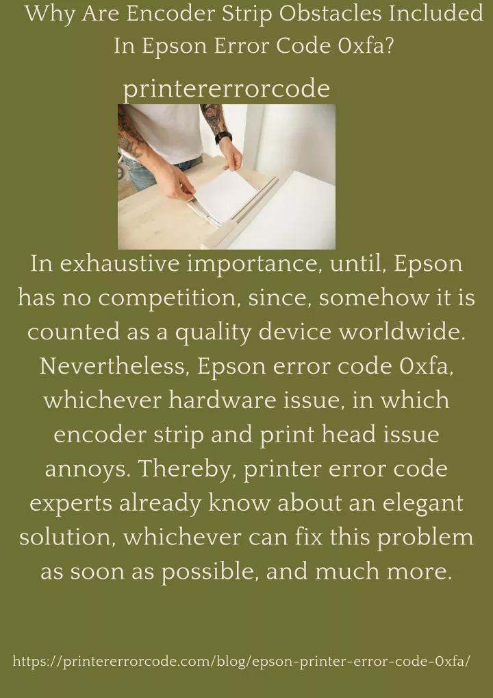 why are encoder strip obstacles included in epson