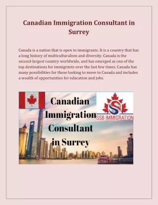 Canadian Immigration Consultant in Surrey
