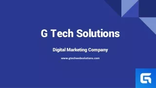 Digital Marketing Company |G Tech Solutions