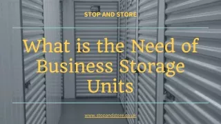 stop and store