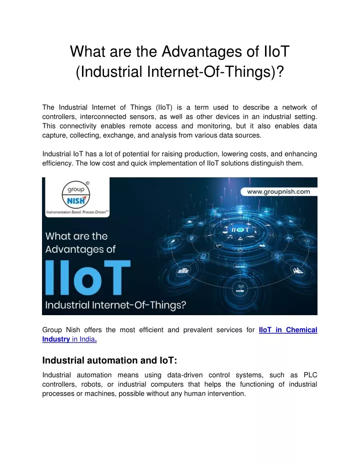 what are the advantages of iiot industrial