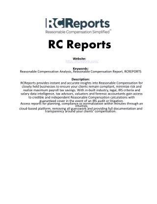 rc reports