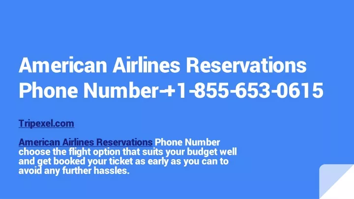 american airlines reservations phone number 1 855 653 0615