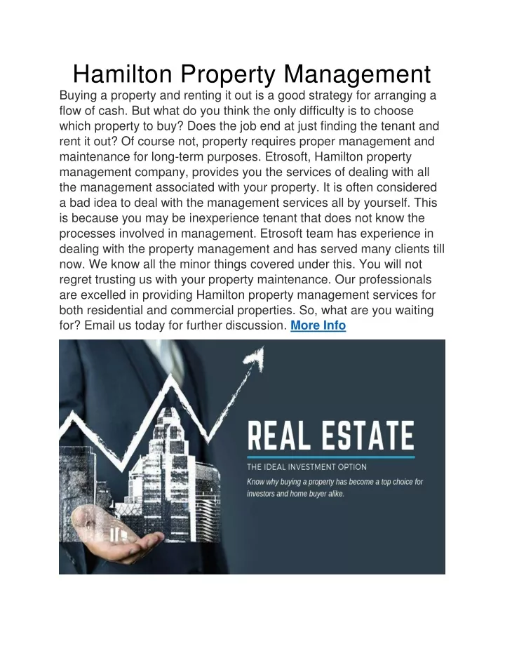 hamilton property management buying a property