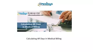 calculating ar days in medical billing