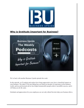 why is gratitude important for business