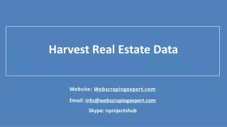 harvest real estate data