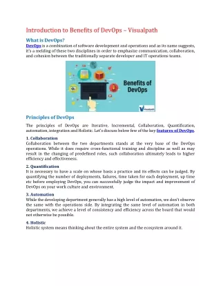 introduction to benefits of devops visualpath