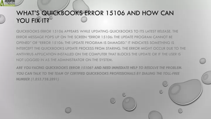 what s quickbooks error 15106 and how can you fix it