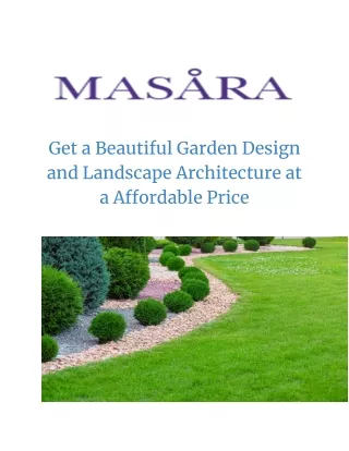 get a beautiful garden design and landscape