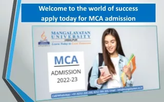 The best IT College offering MCA Admission 2022-23!