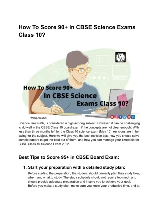 how to score 90 in cbse science exams class 10