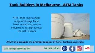Panel Tanks Melbourne