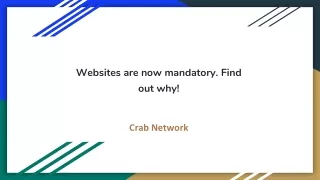 Websites are now mandatory. Find out why!