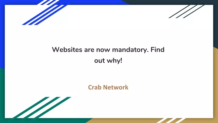 websites are now mandatory find out why