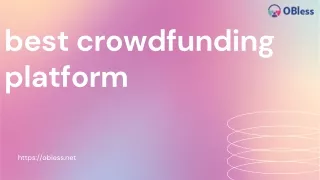 best crowdfunding platform