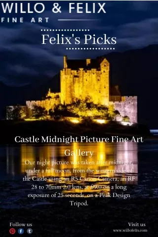 Castle Midnight Picture | Willo & Felix Fine Art Gallery