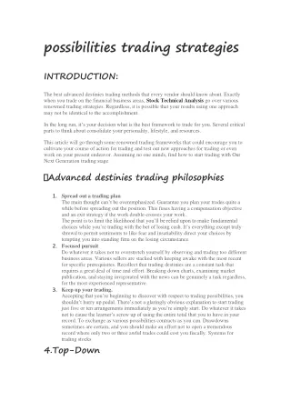 possibilities trading strategies -converted
