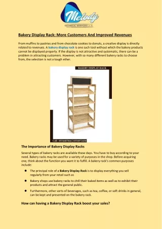bakery display rack more customers and improved