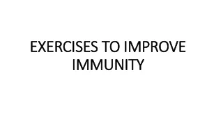 exercises to improve immunity