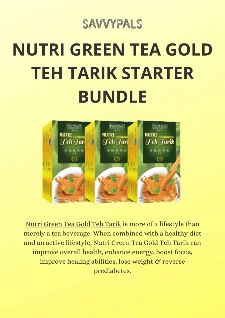 nutri green tea gold teh tarik starter bundle