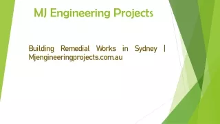 Building Remedial Works in Sydney | Mjengineeringprojects.com.au