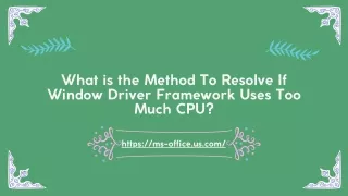 what is the method to resolve if window driver