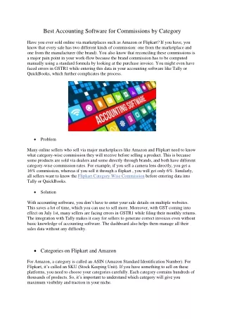 Best Accounting Software for Commissions by Category