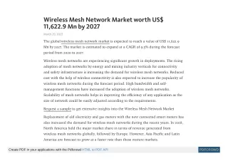 wireless mesh network market worth