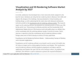 visualization and 3d rendering software market