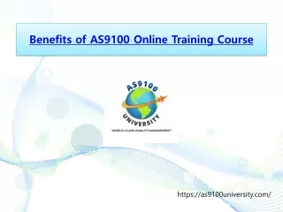 Benefits of AS9100 Online Training Course