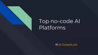Top no-code AI Platforms