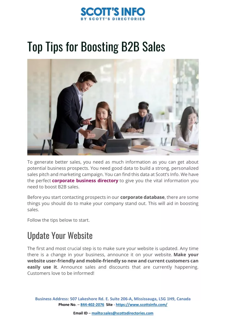 top tips for boosting b2b sales