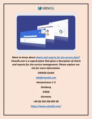 Searching For Charts And Reports For Jira Service Desk | View26.com