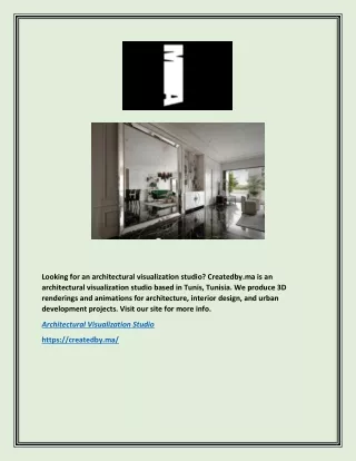 Architectural Visualization Studio | Createdby.ma
